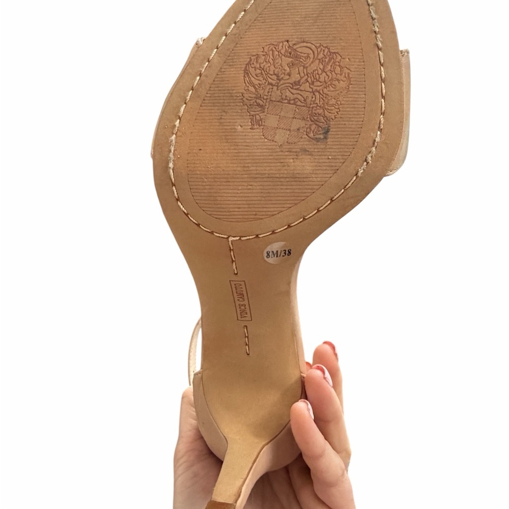 Vince Camuto Nude Ankle-Strap High Heel Sandals - Women's size 8 - Picture 3 of 5